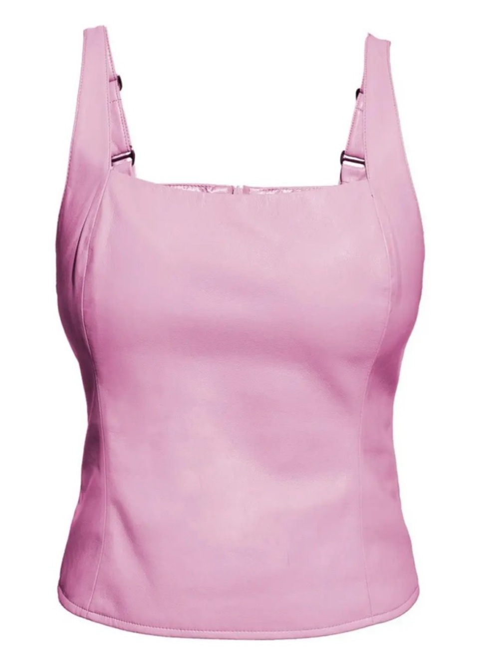 AS BY DF 
Clementine Recycled Leather Top